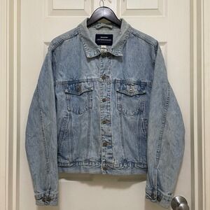 Vintage Canyon River Blues Denim Jean‎ Trucker Jacket 90s Light Wash Pockets L